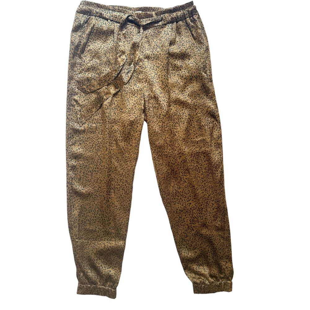 Joie Sequoya Leopard Print Satin Jogger Pants Siz… - image 3